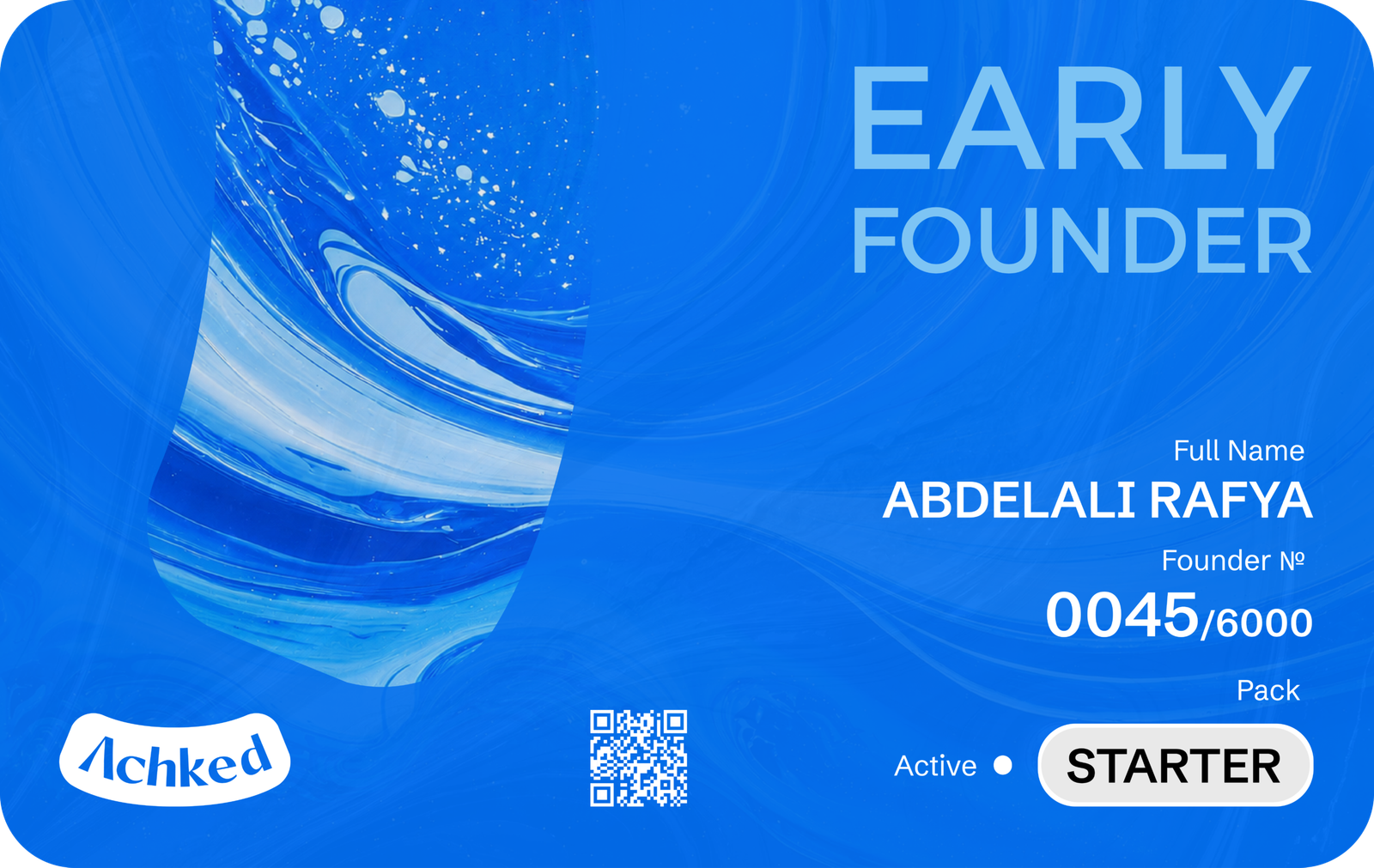 ACHKED Founder Card Front